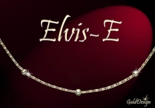 Elvis E - náramek zlacený